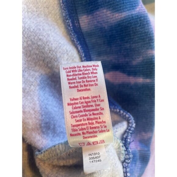 Justice Girls Tie Dye Hoodie Sweatshirt Pullover Colorful Youth - Picture 3 of 11